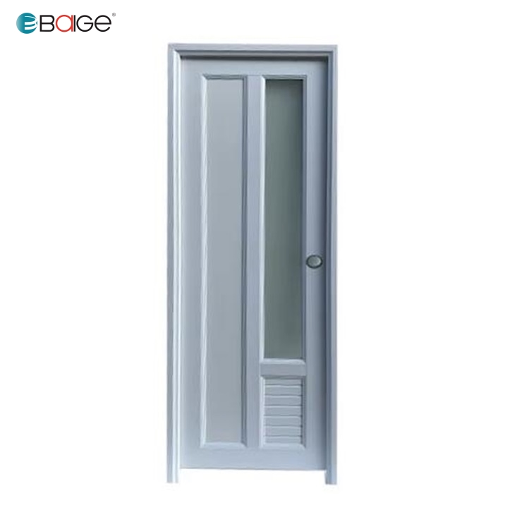 Frosted Glass Interior Bathroom Doors Modern UPVC  Door