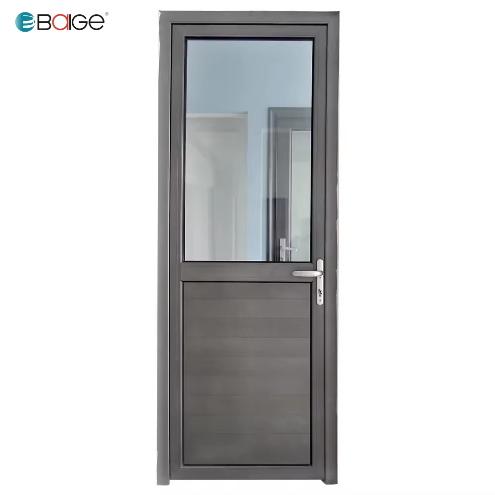 BAIGE Waterproof Aluminum Single Doors French Style Bathroom Door